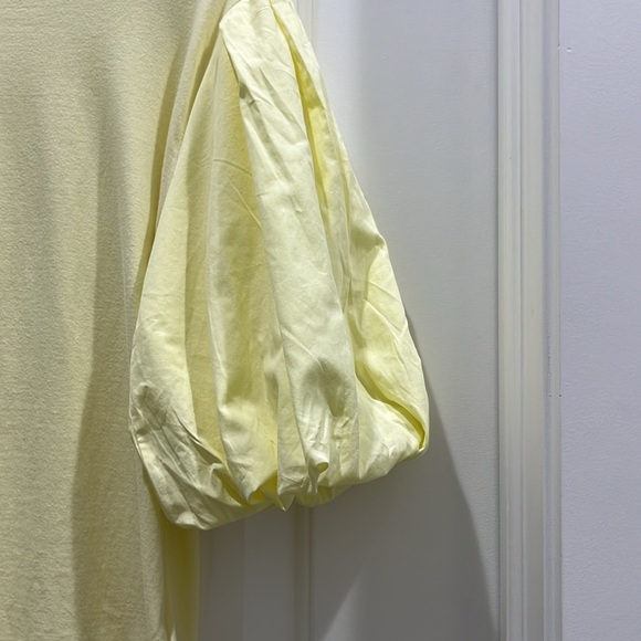 Jonathan Simkhai Standard DENISE BELL-SLEEVED TOP IN YELLOW Sz S - Picture 8 of 10